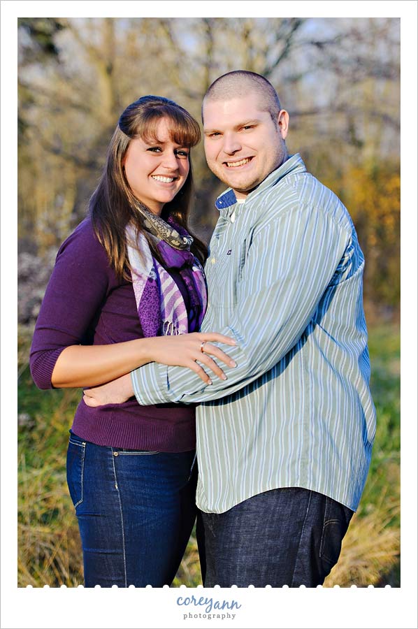 engagement portrait outside in louisville ohio