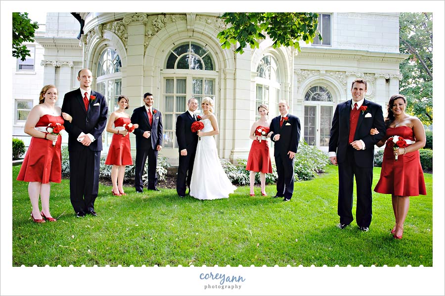 Maureen & Jeremy's Wedding at Pine Ridge Golf Course bridal party at coulby park in wickliffe ohio