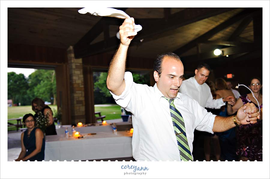 Chrissanna and Robert's Wedding in Akron kolo dancing at wedding reception in akron ohio