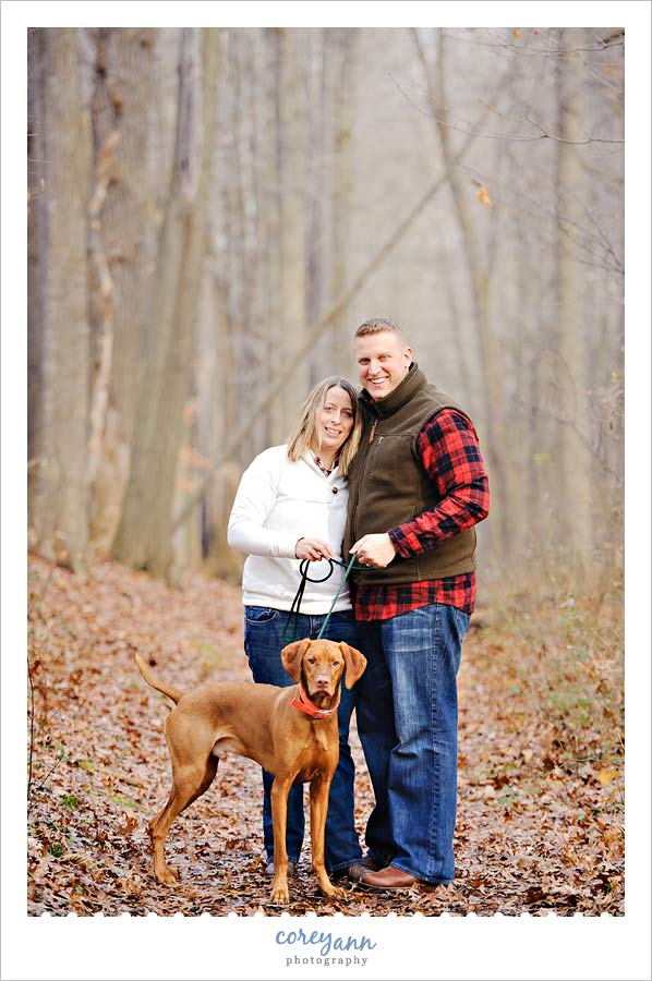 family portrait with dog at quail hollow