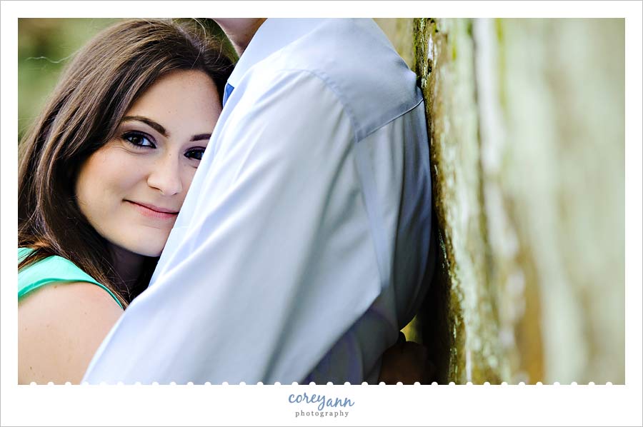 engagement session at brandywine falls in cuyahoga valley national park