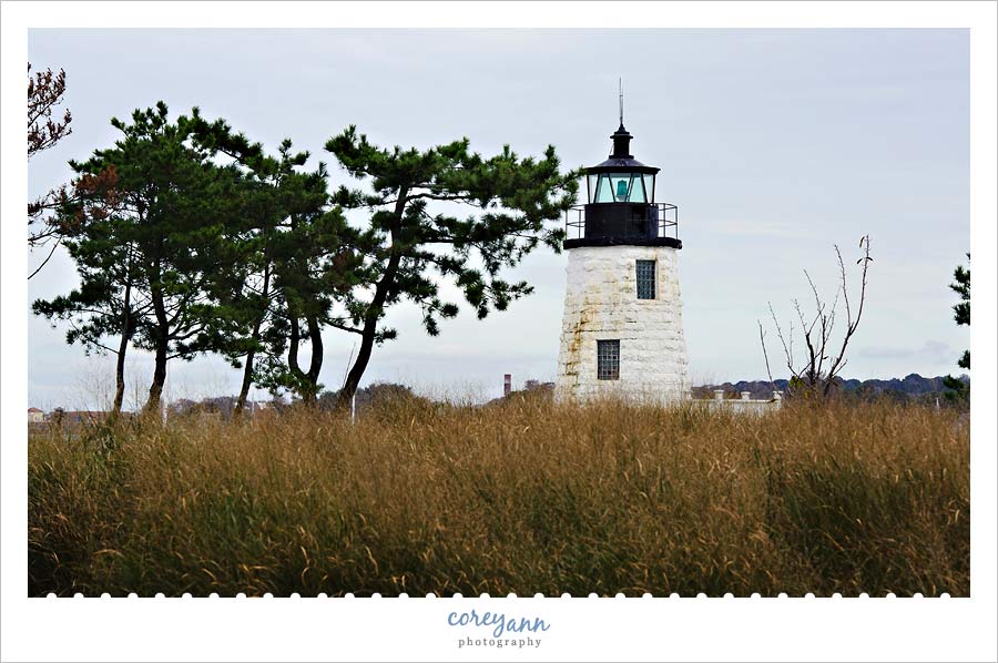 Newport Harbor Lighthouse in Newport Rhode Island