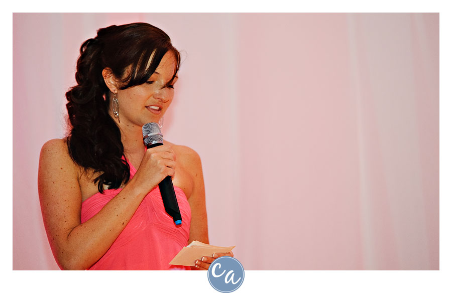 maid of honor toast at valley view family life center