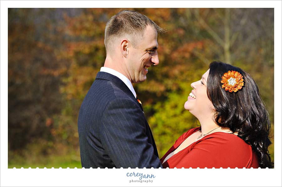 couple at quail hollow state park in hartville ohio