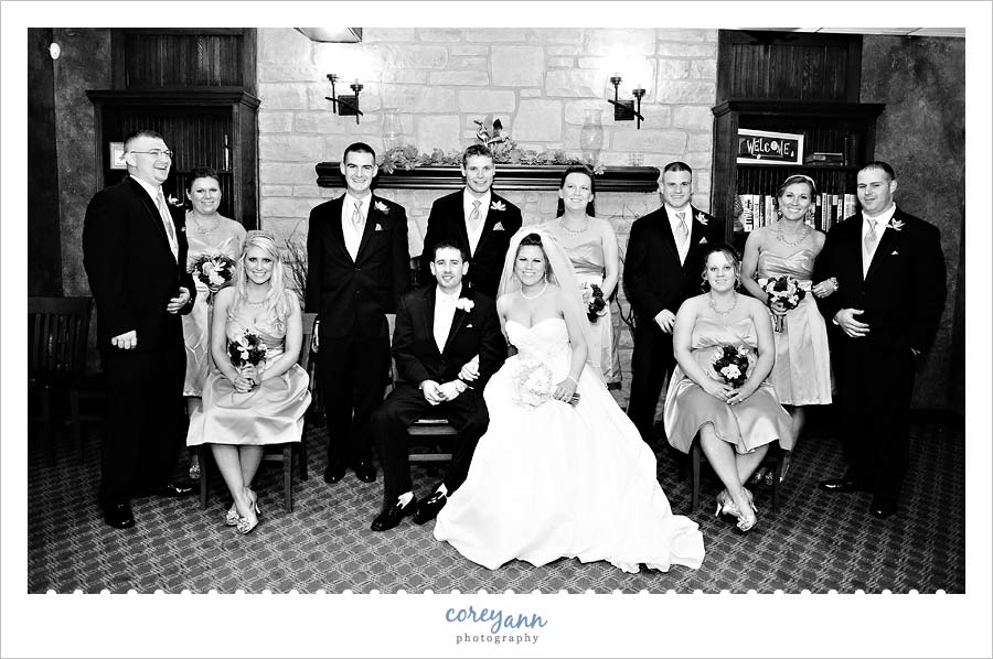 Joe & Marta's Wedding in Medina bridal party at blue heron golf club in medina ohio