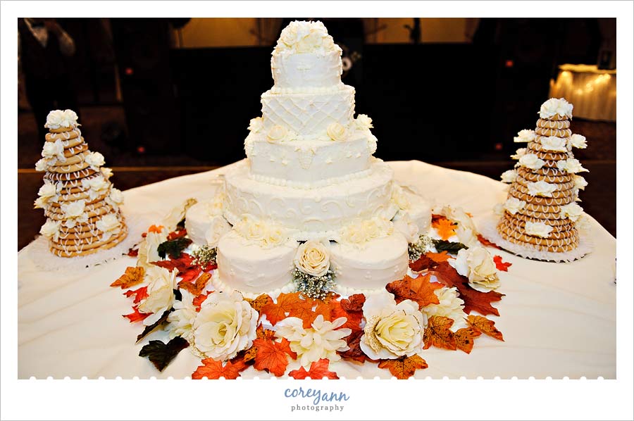 Joe & Marta's Wedding in Medina cake made by mother and grandmother in ohio