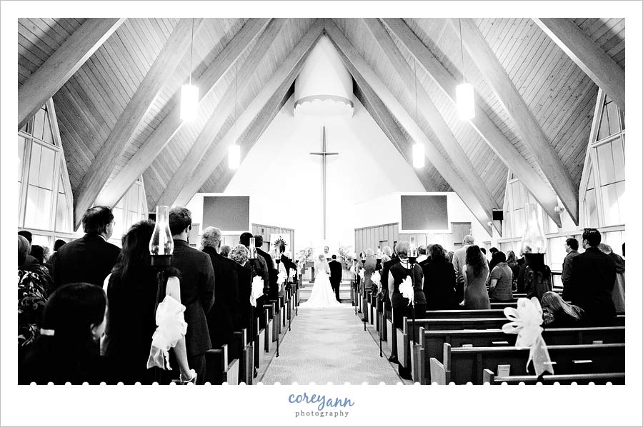 wedding ceremony at calvary lutheran church in parma