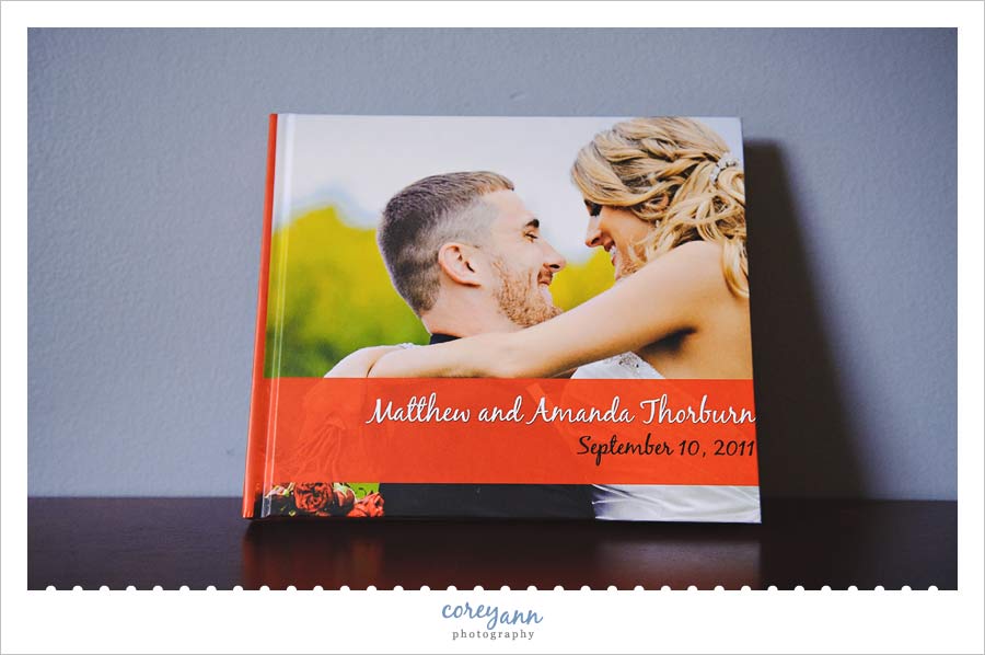 wedding proof book from corey ann photography