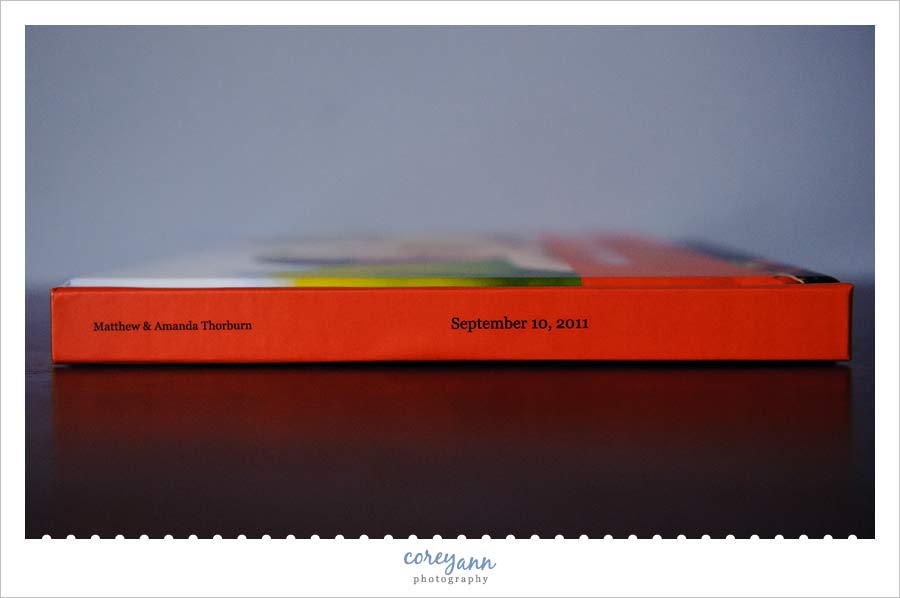 Amanda and Matthew's Proof Book wedding proof book from corey ann photography