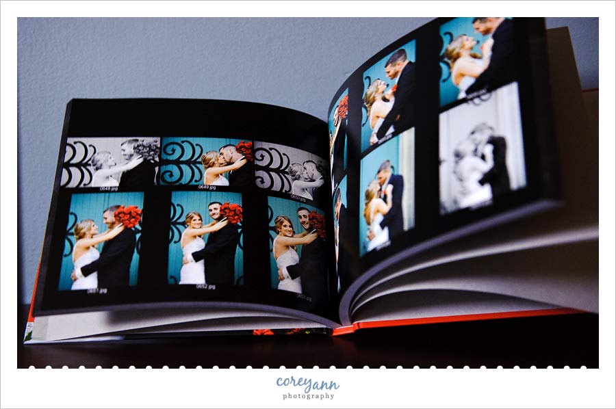 Amanda and Matthew's Proof Book wedding proof book from corey ann photography