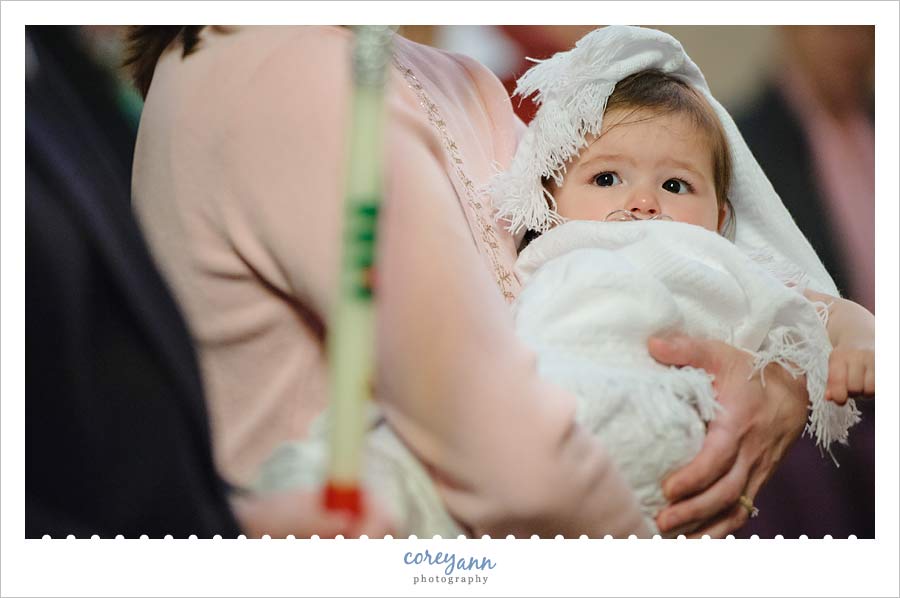 serbian orthodox christening of a baby girl in broadview heights ohio