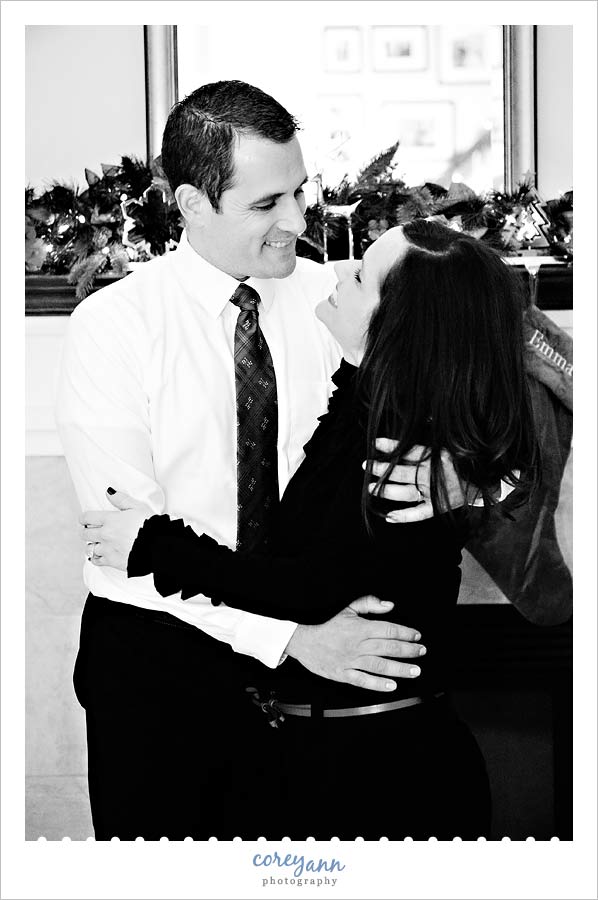 portrait in front of fireplace