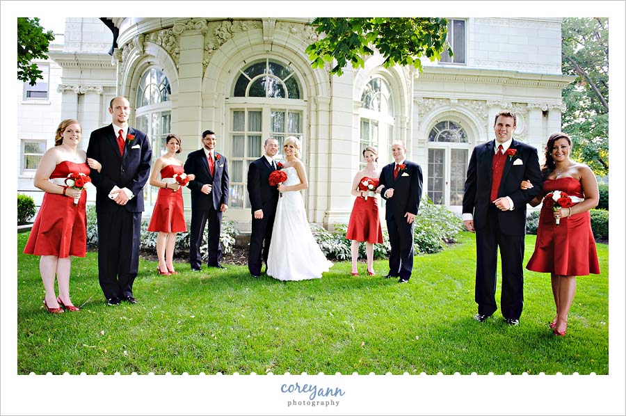 bridal party at coulby park in wickliffe ohio
