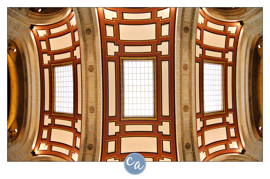 ceiling of the old courthouse