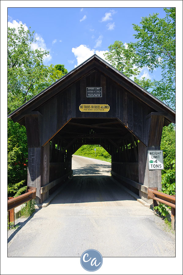 Gold Brook or Emily's covered bridge in stowe, vermont