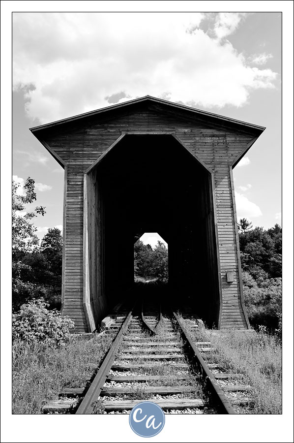 Fisher Railroad Covered Bridge in Wolcott, Vermont