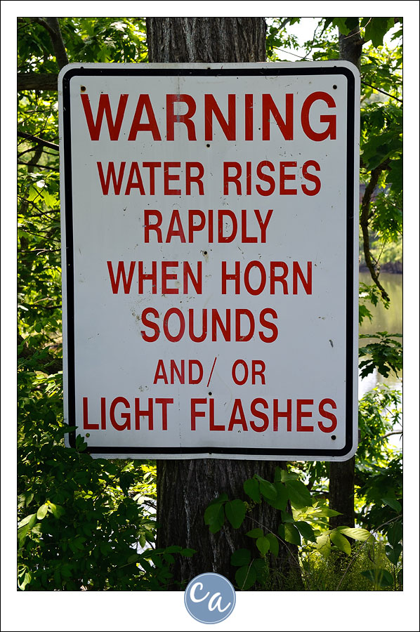 Warning sign near mill in Vermont