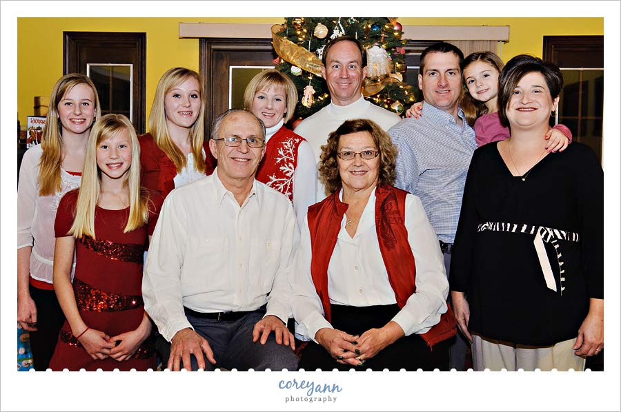 3 family christmas picture in hudson ohio