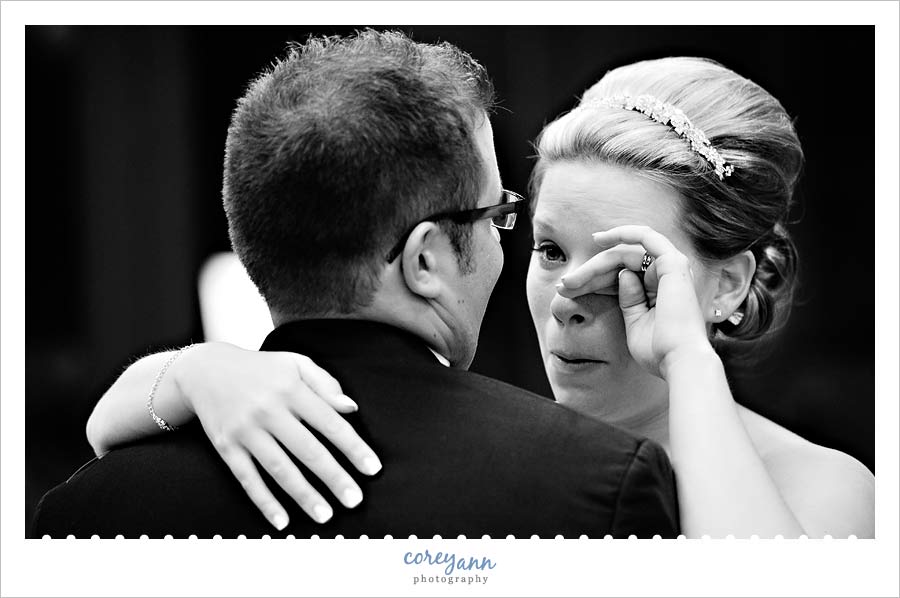 bride crying during first dance