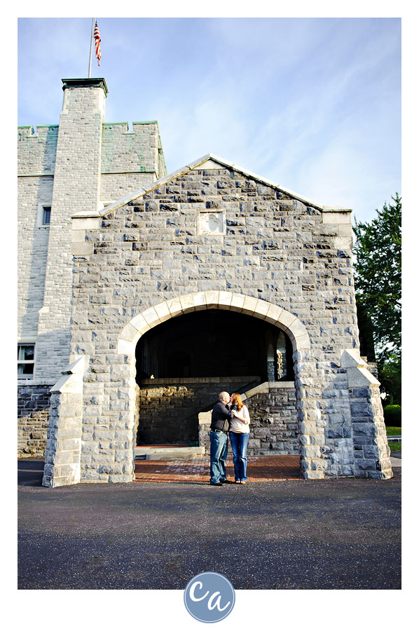 engagement session at glamorgan castle in alliance