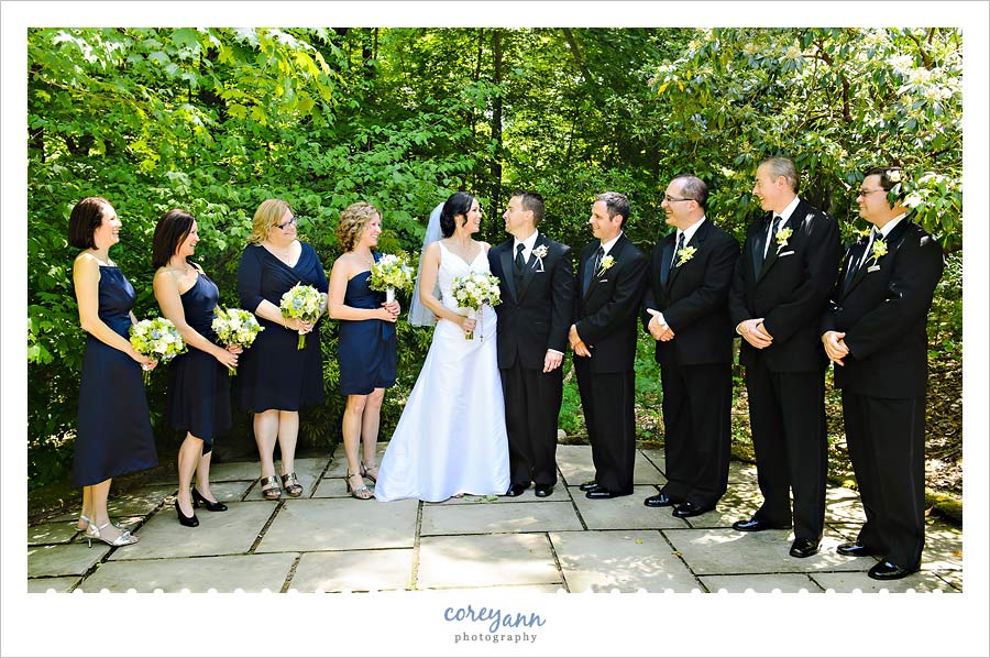navy bridal party in northeast Ohio