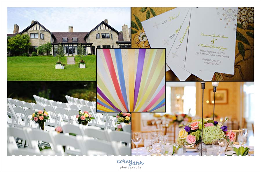 details from wedding at kirtland country club