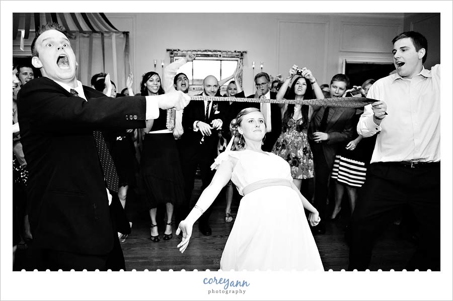 limbo during reception at Kirtland Country Club in Ohio