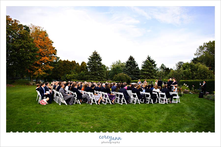 Outdoor ceremony in september at kirtland country club
