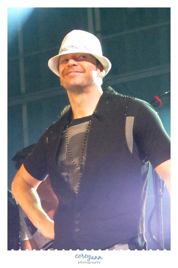 Donnie Wahlberg of New Kids on the Block in concert in Ohio