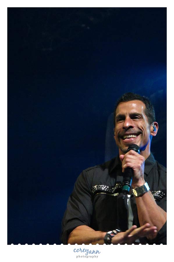 Danny Wood of New Kids on the Block in concert in Ohio