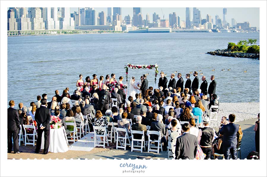wedding ceremony at waterside restaurant and catering in north bergen NJ