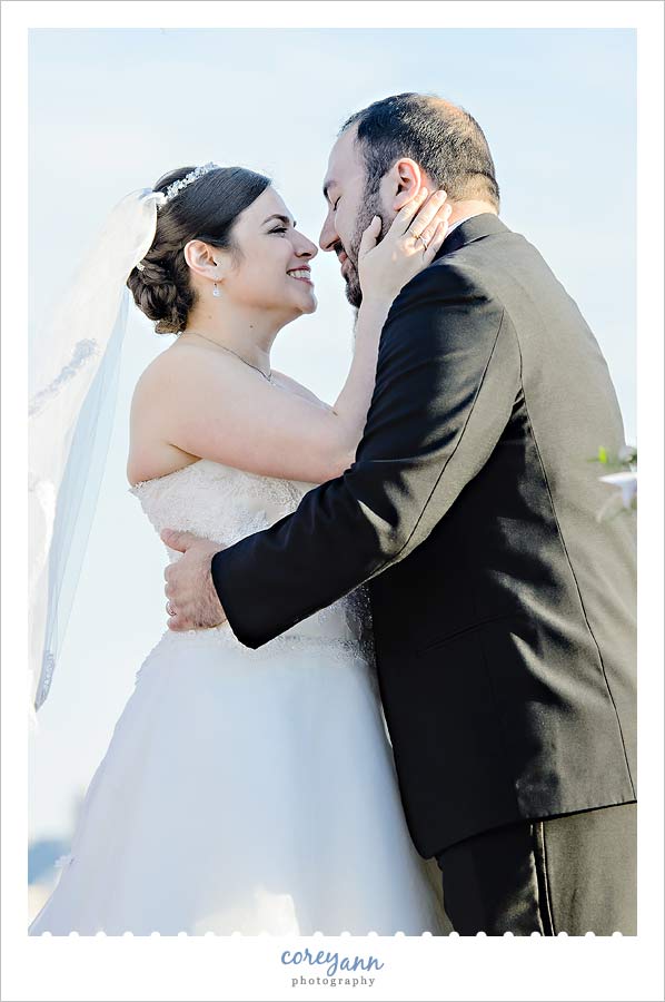 moment after first kiss as husband and wife