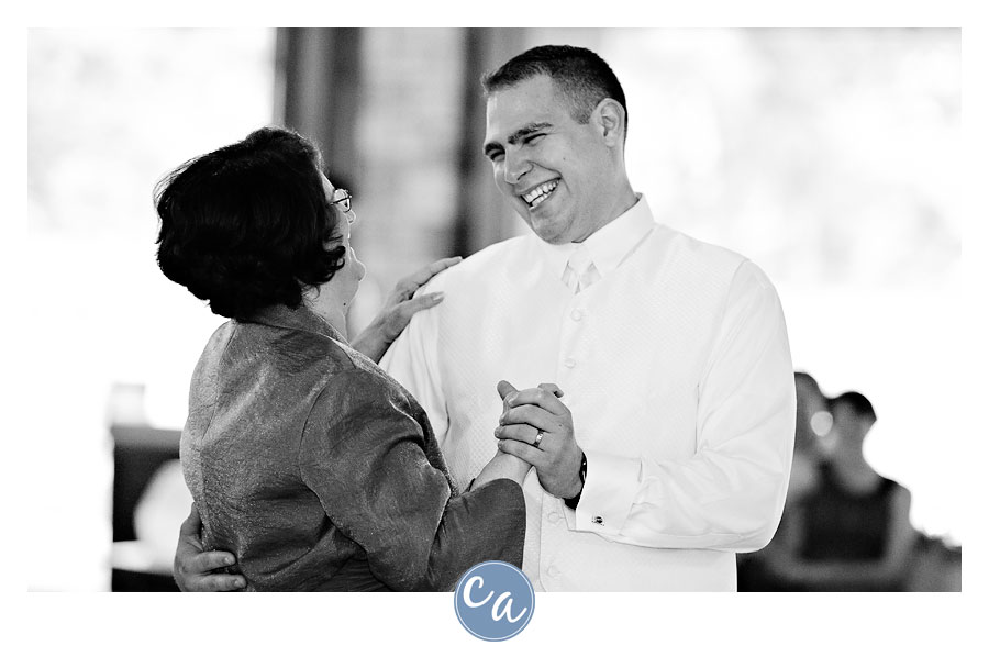mother and groom dance