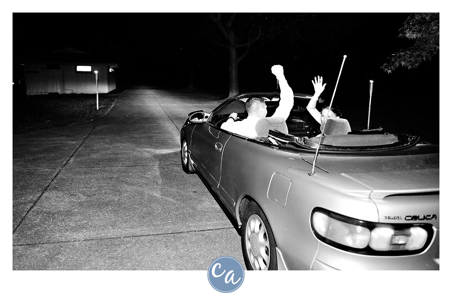 bride and groom exit