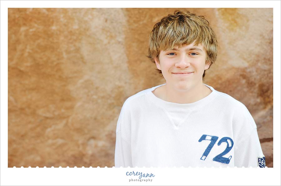 teenager portrait at Red Rocks Amphitheatre in colorado