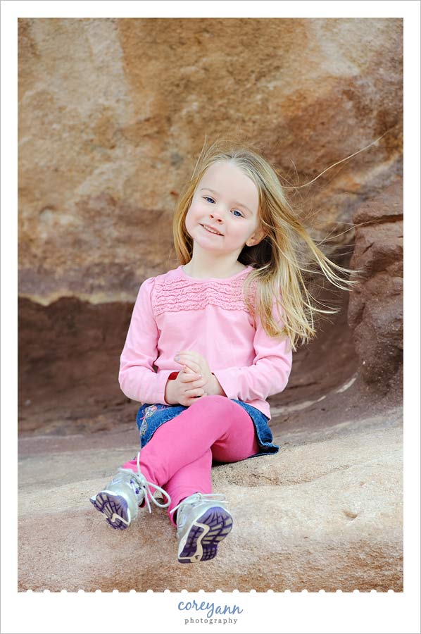 toddler portrait at Red Rocks Amphitheatre in colorado