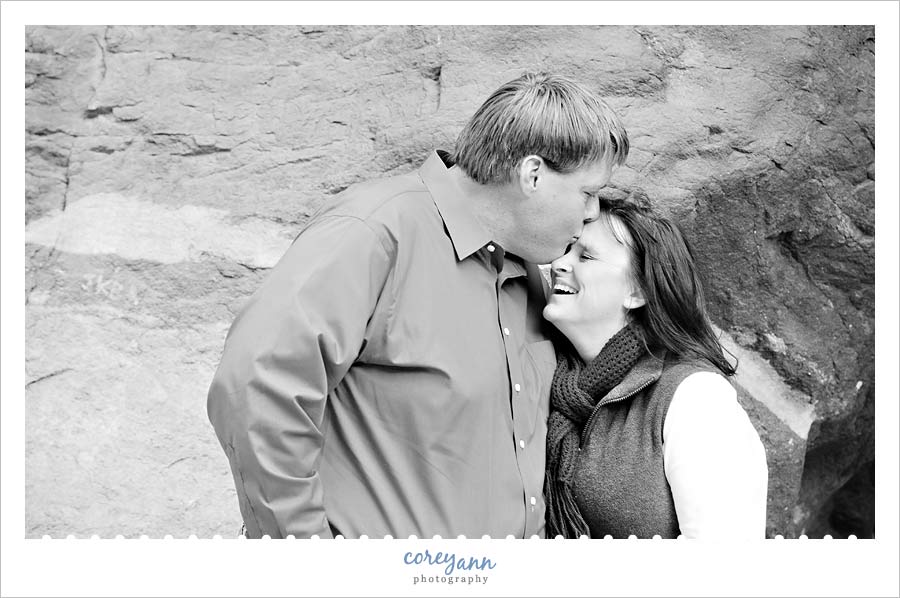couple portrait at Red Rocks Amphitheatre in colorado